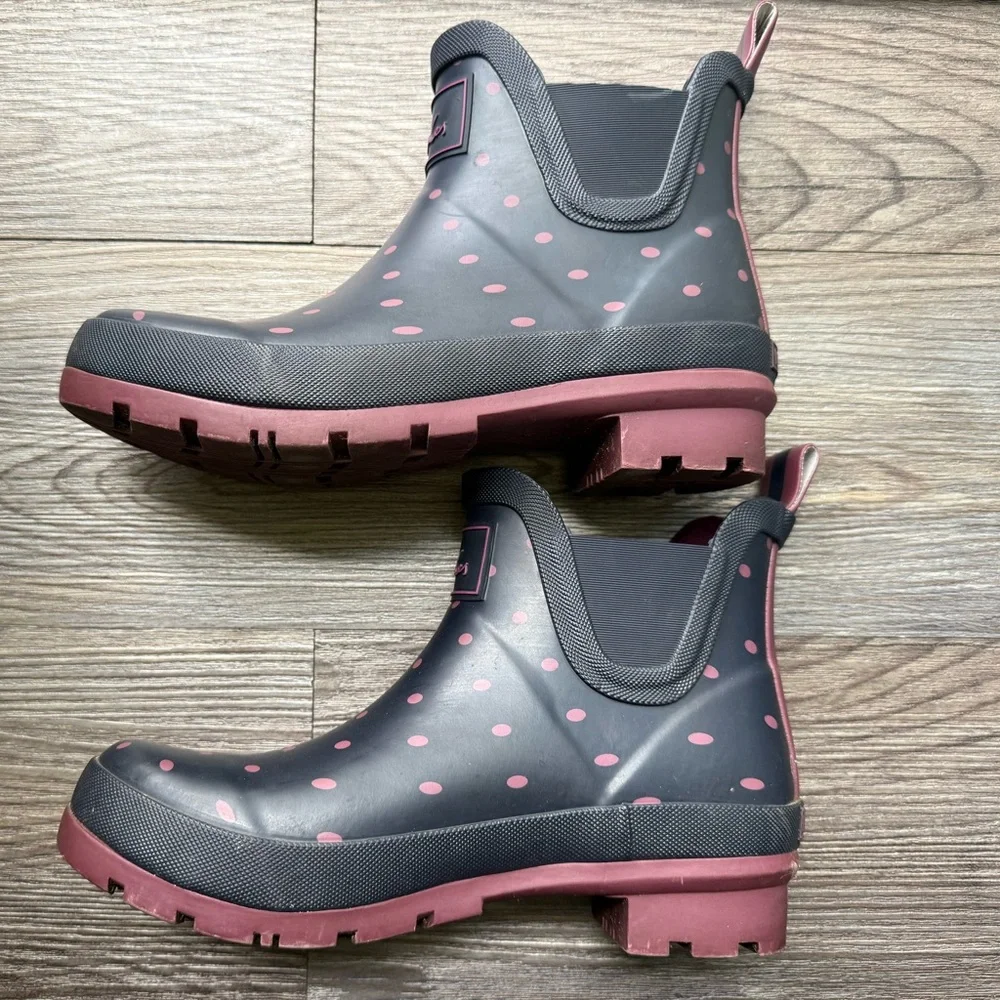 Joules Wellibob‎ Polka Dot Rain Boots woman's size 6